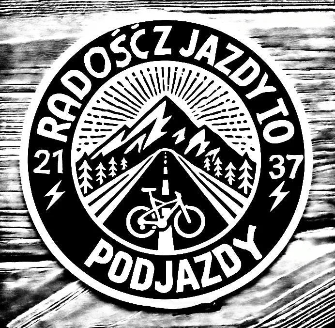 Zestaw 5 szt. naklejek "Radość z jazdy to podjazdy" @maksiaksik
