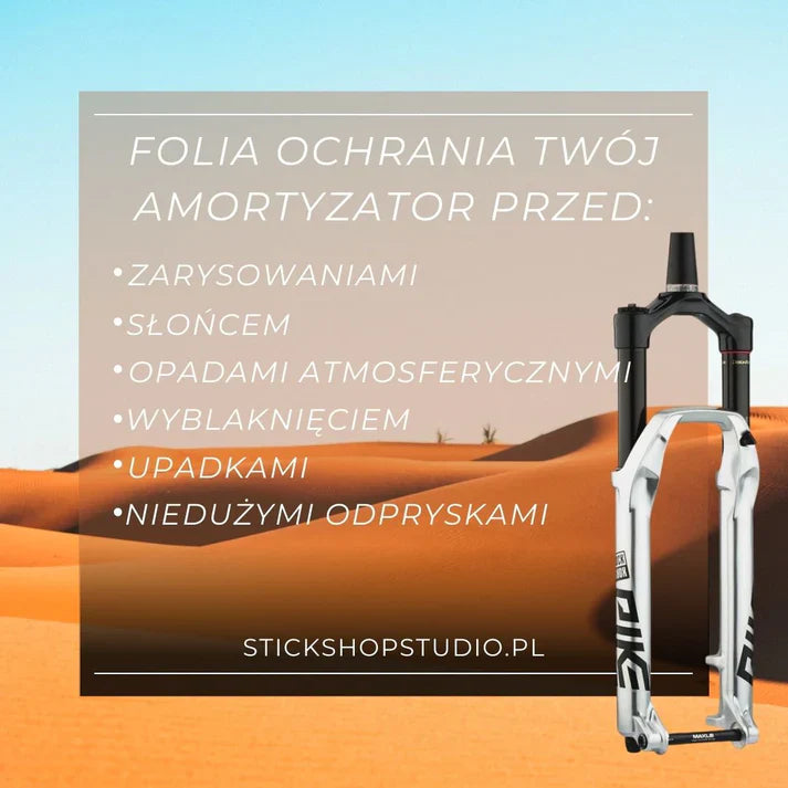 Przezroczysta folia ochronna na amortyzatory MTB (2 szt.)