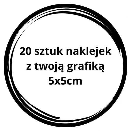 20 naklejek z własnym zdjęciem lub grafiką