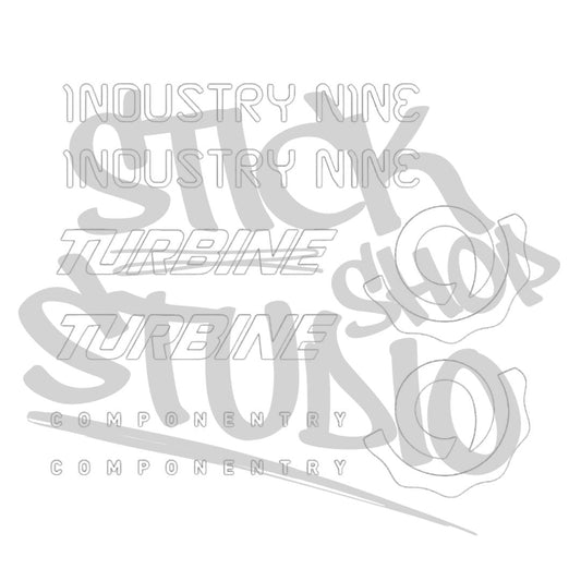 Zestaw naklejek na 2x piasta i9 Hydra (Industry Nine)