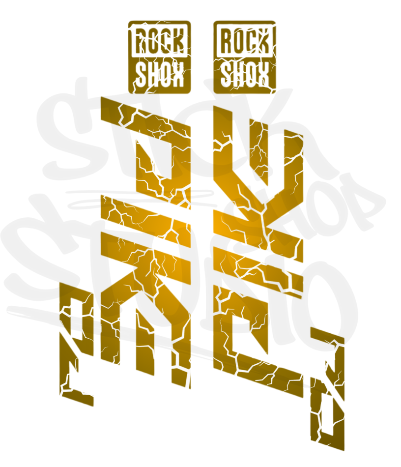 Wycinane naklejki na amortyzator Rock Shox Pike DJ (bez tła) thunder