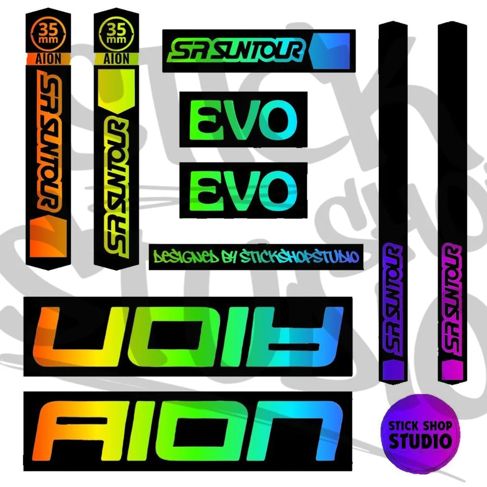 Zestaw naklejek na amortyzator Sr santour Aion