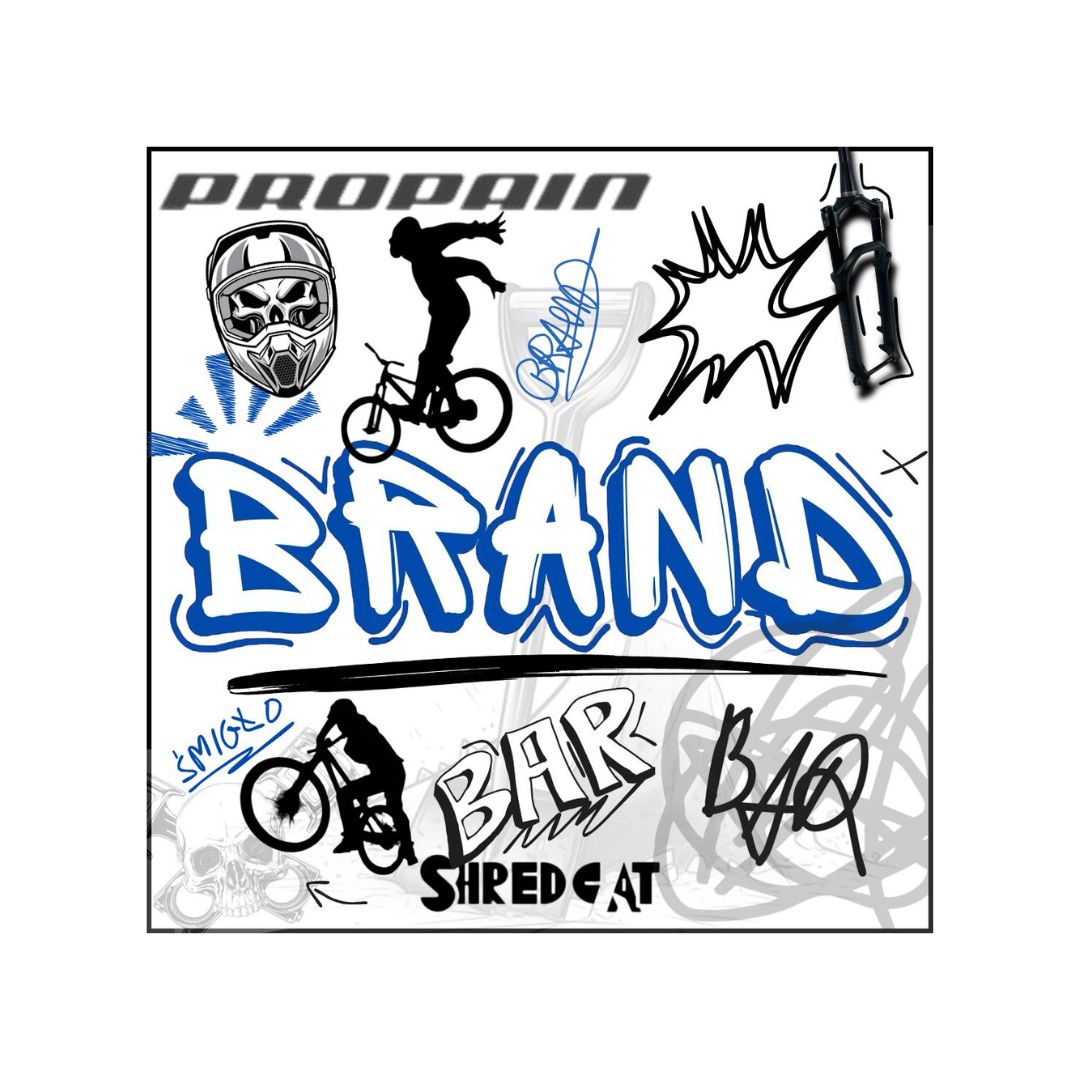 Zestaw wlepek "Brand" blue