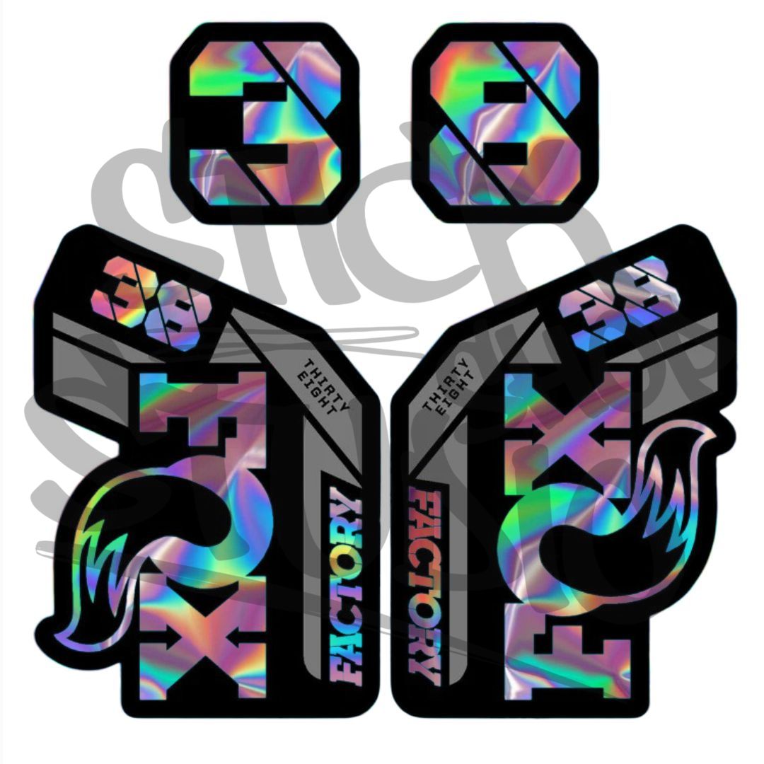 Naklejki na amortyzator Fox 38