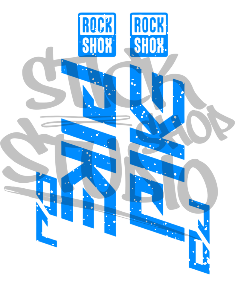 Wycinane naklejki na amortyzator Rock Shox Pike DJ (bez tła) Classic dots