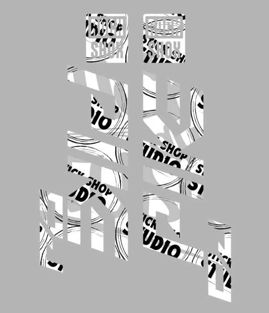 Wycinane naklejki na amortyzator Rock Shox Pike DJ (bez tła) logo decals