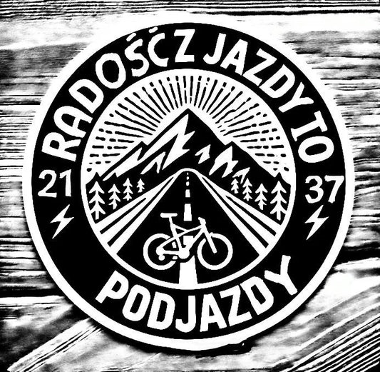 Zestaw 5 szt. naklejek "Radość z jazdy to podjazdy" @maksiaksik