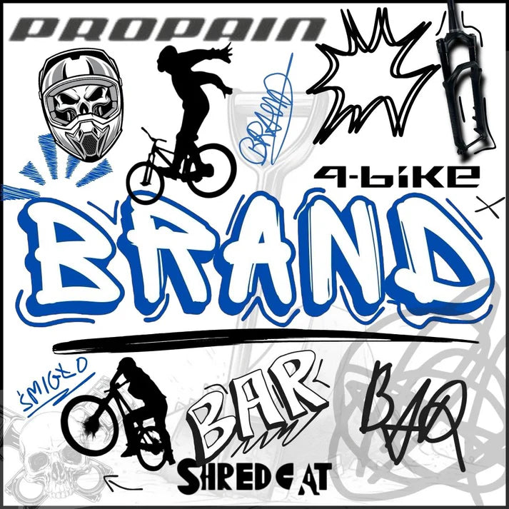 Naklejki "brand" blue (5 szt.)