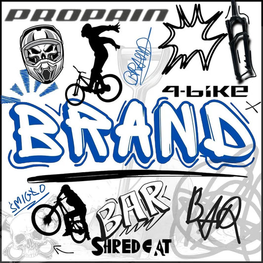 Naklejki "brand" blue (5 szt.)