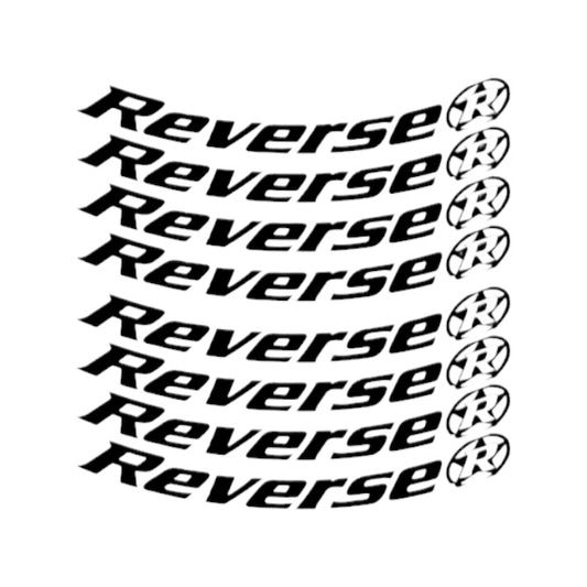 Naklejki na obręcz Reverse black one 26 (8 szt.)