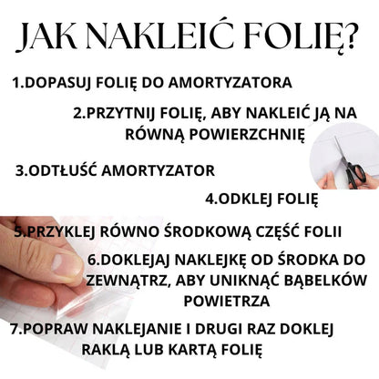 Przezroczysta folia ochronna na amortyzatory MTB (2 szt.)