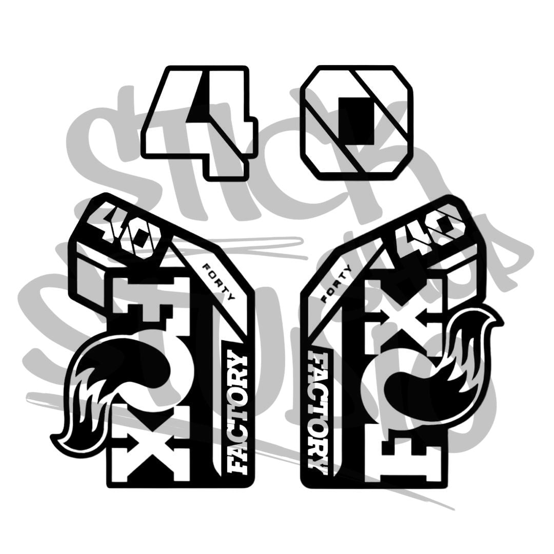 Naklejki na amortyzator Fox 40 factory float