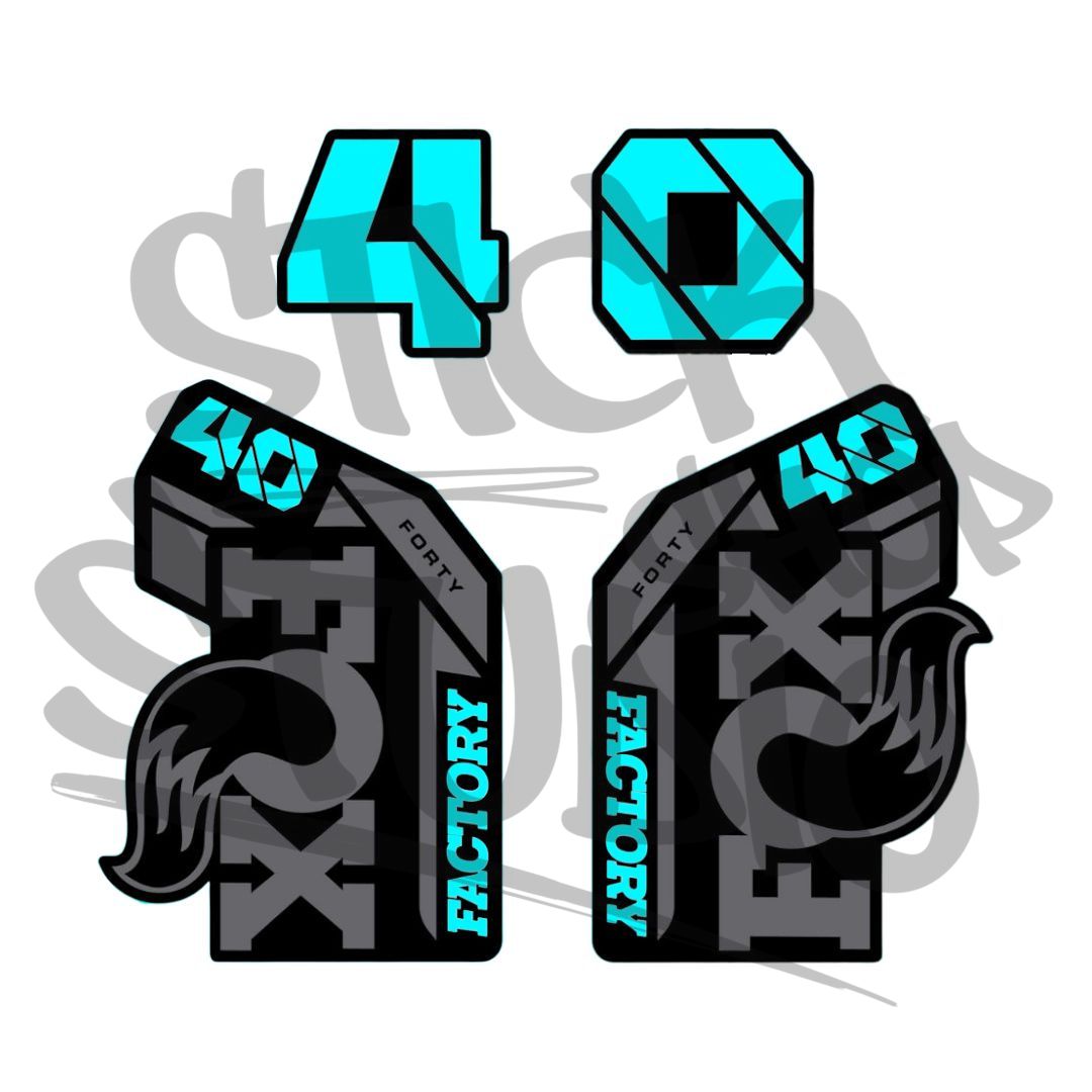 Naklejki na amortyzator Fox 40 factory float