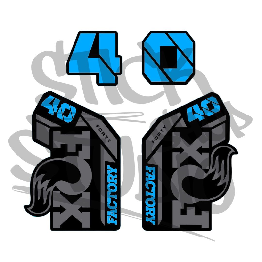 Naklejki na amortyzator Fox 40 factory float