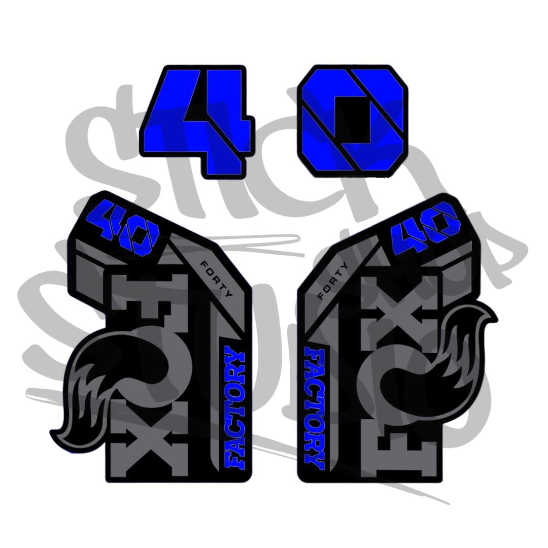 Naklejki na amortyzator Fox 40 factory float