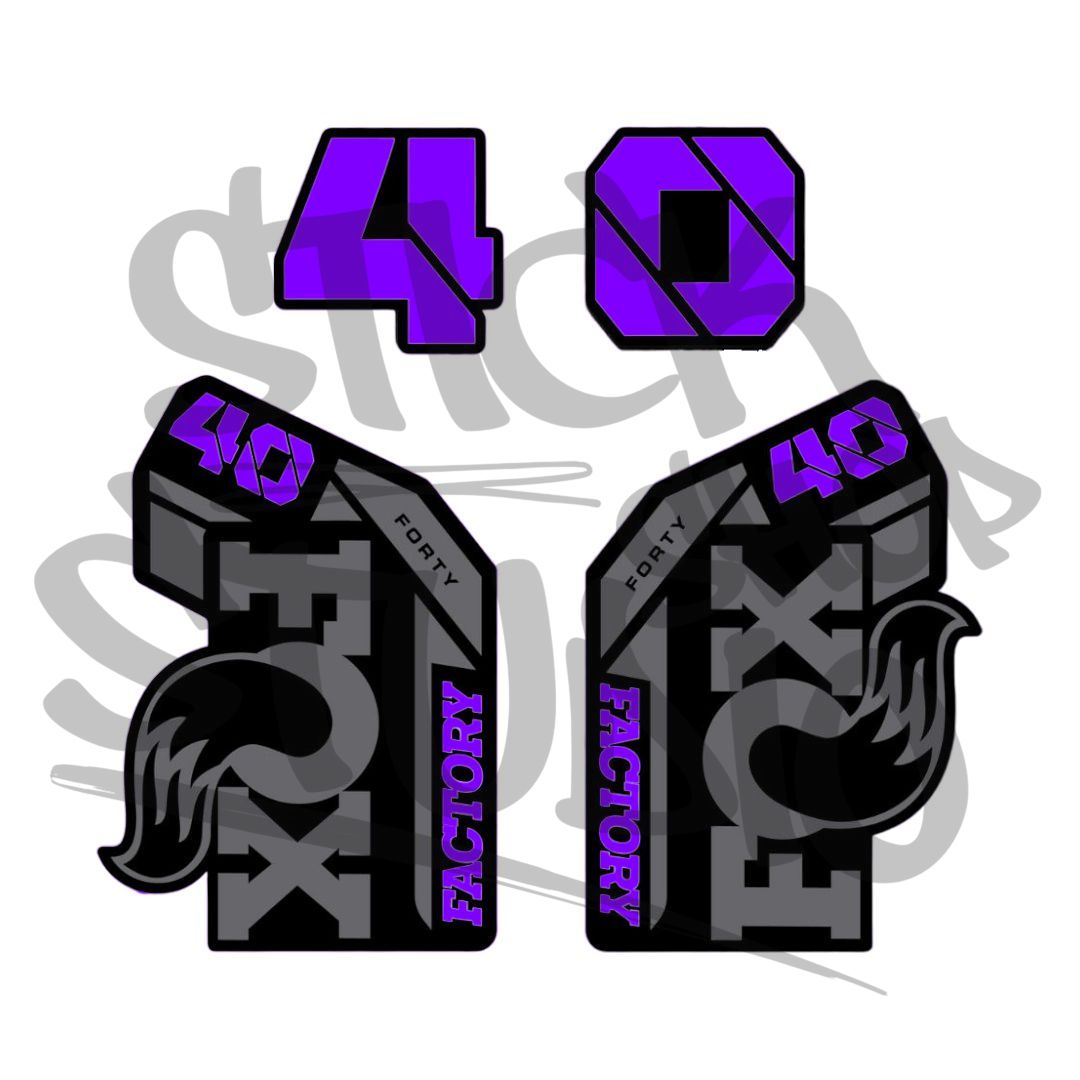 Naklejki na amortyzator Fox 40 factory float