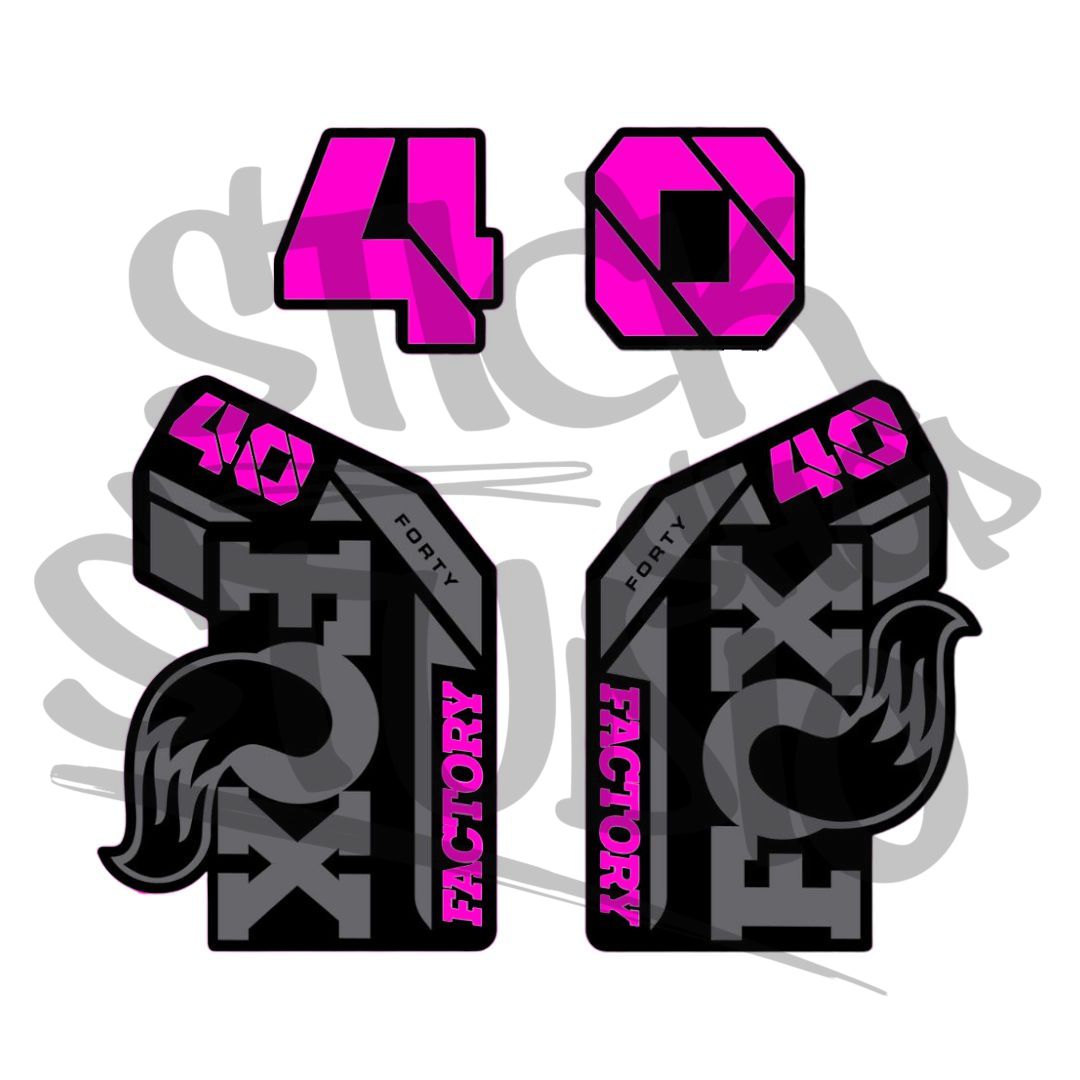Naklejki na amortyzator Fox 40 factory float