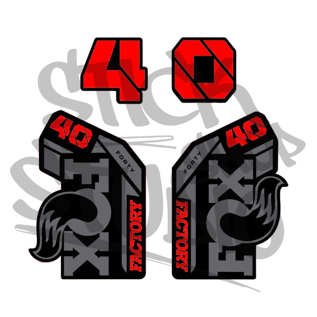 Naklejki na amortyzator Fox 40 factory float