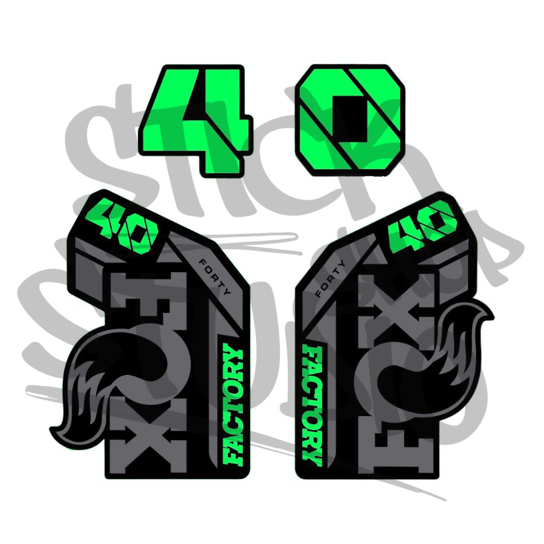 Naklejki na amortyzator Fox 40 factory float