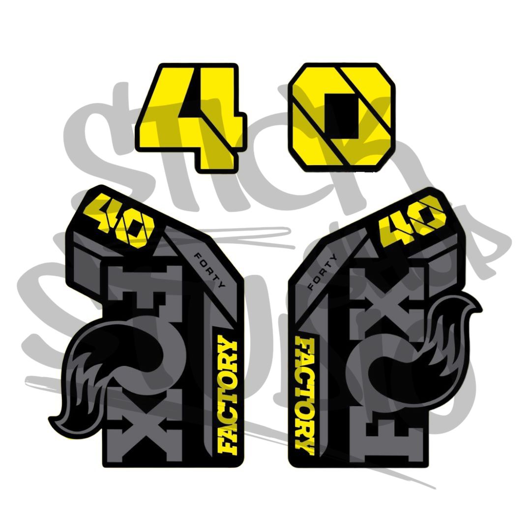 Naklejki na amortyzator Fox 40 factory float