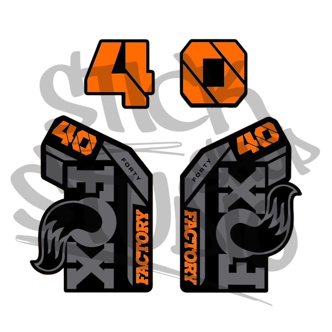 Naklejki na amortyzator Fox 40 factory float