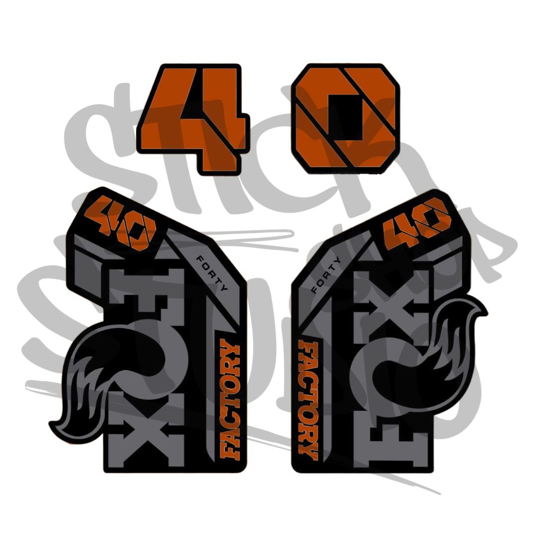 Naklejki na amortyzator Fox 40 factory float