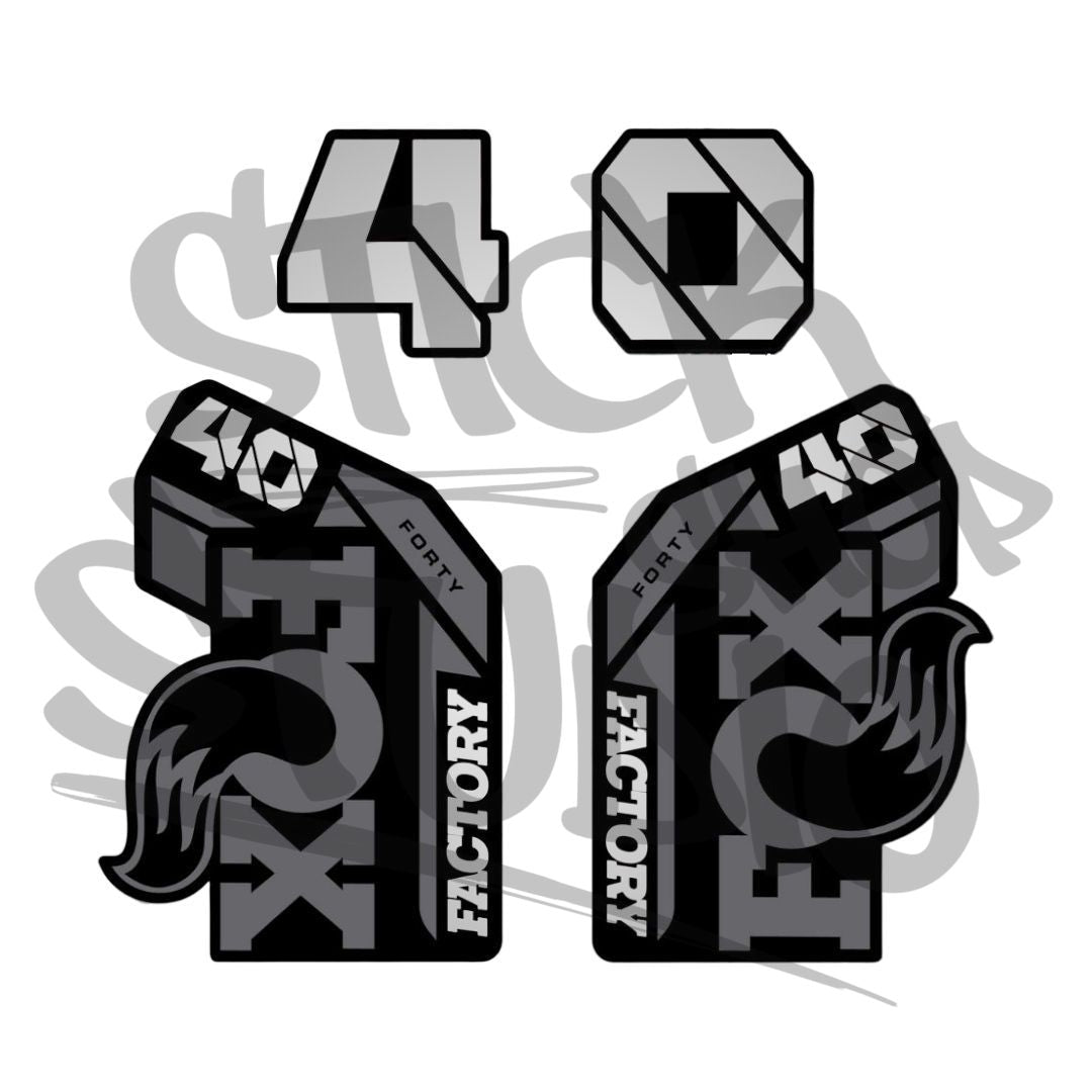 Naklejki na amortyzator Fox 40 factory float