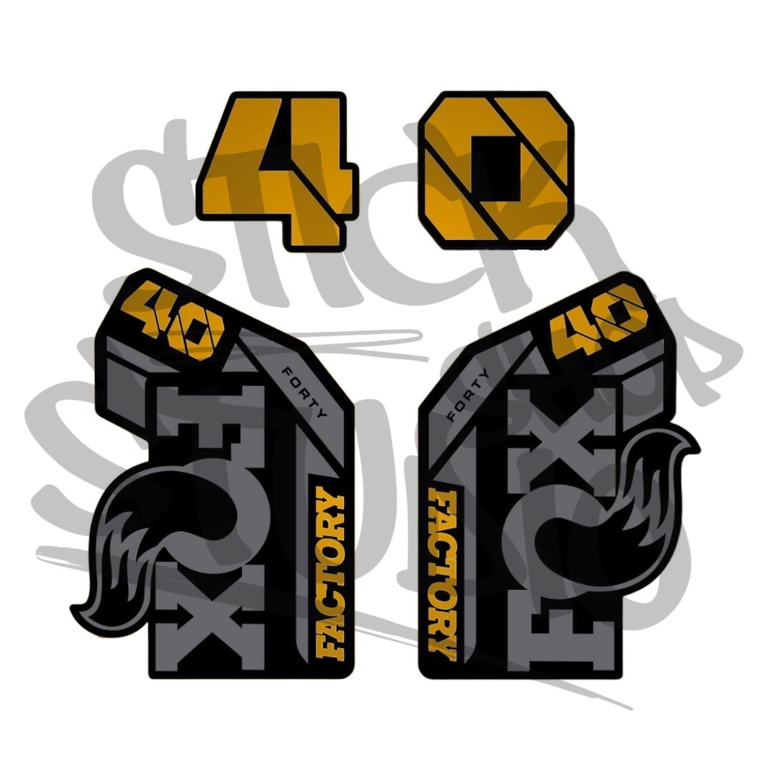 Naklejki na amortyzator Fox 40 factory float