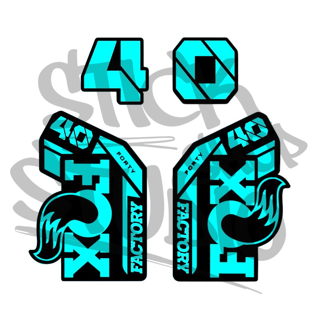 Naklejki na amortyzator Fox 40 factory float