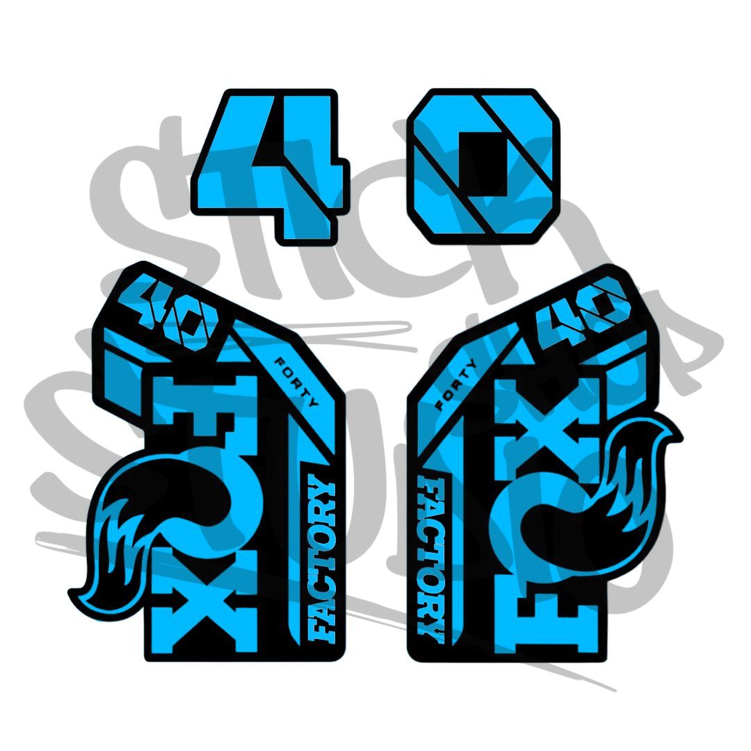 Naklejki na amortyzator Fox 40 factory float