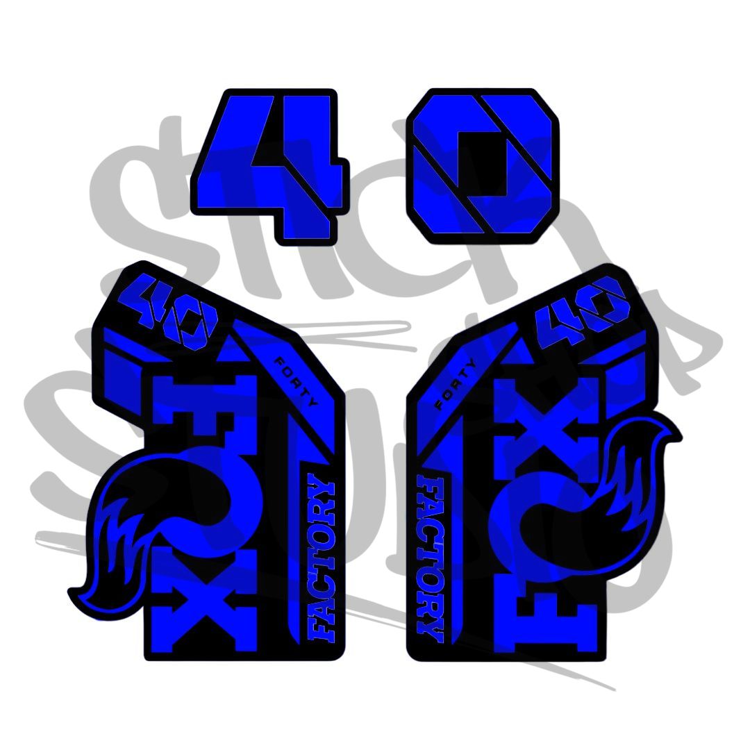 Naklejki na amortyzator Fox 40 factory float