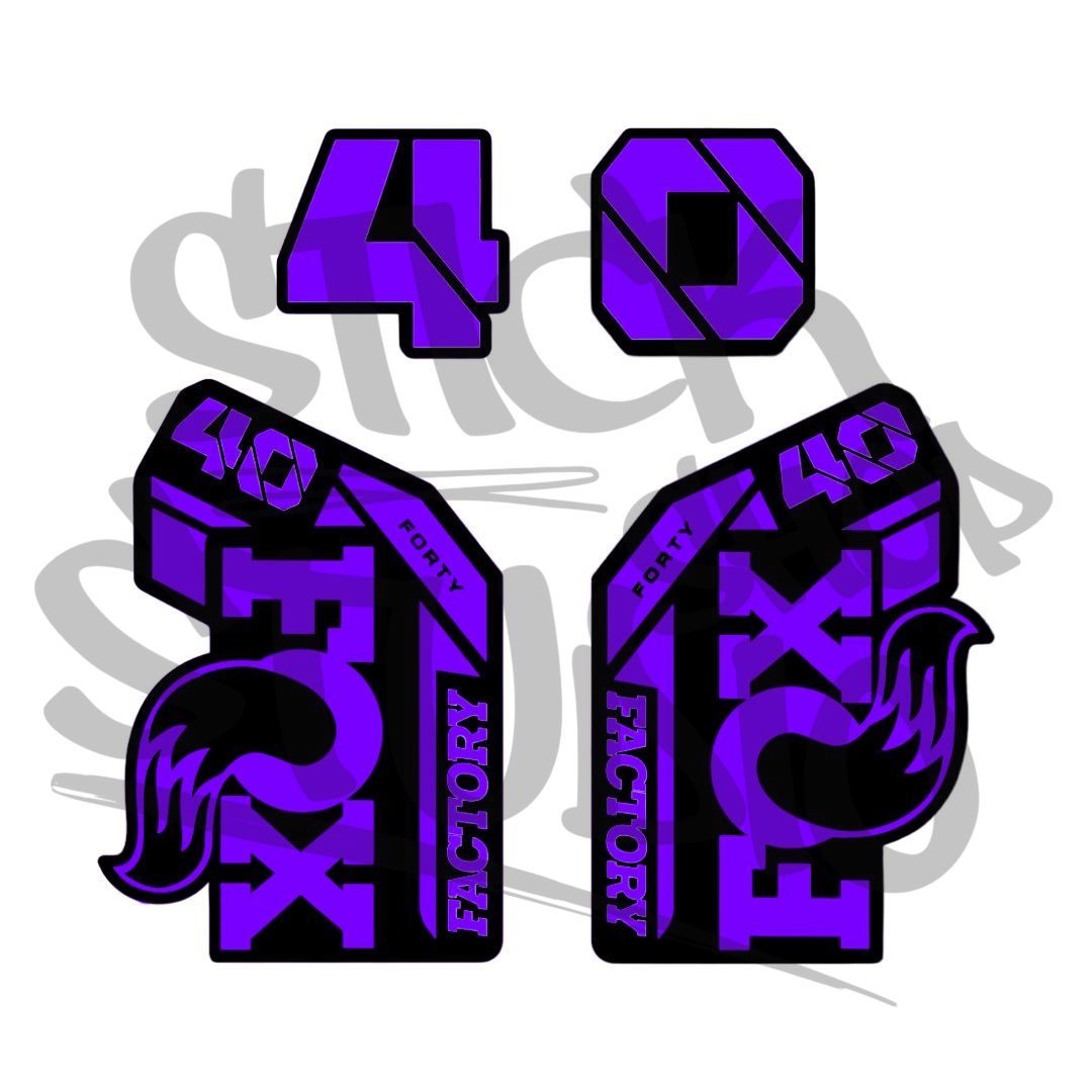 Naklejki na amortyzator Fox 40 factory float