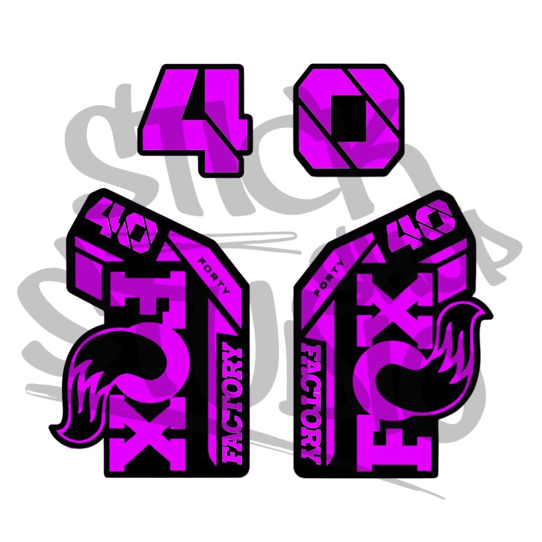 Naklejki na amortyzator Fox 40 factory float