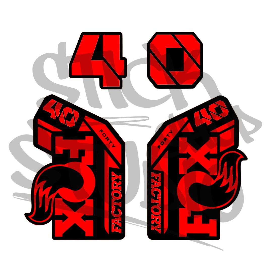 Naklejki na amortyzator Fox 40 factory float