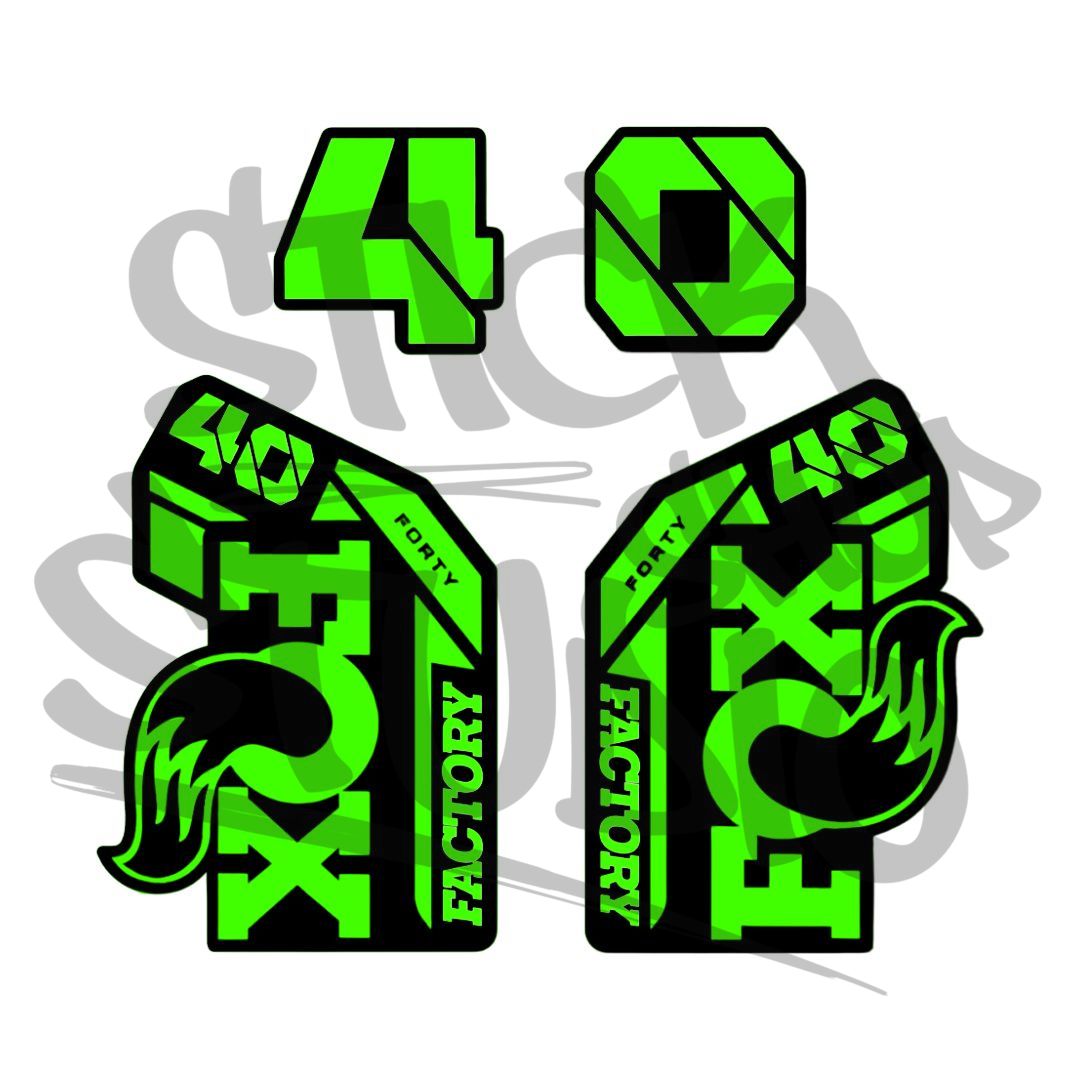 Naklejki na amortyzator Fox 40 factory float