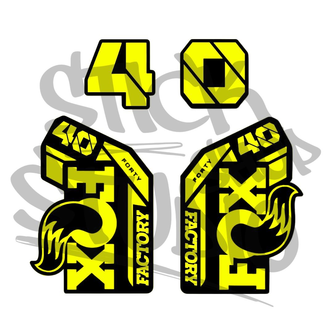 Naklejki na amortyzator Fox 40 factory float
