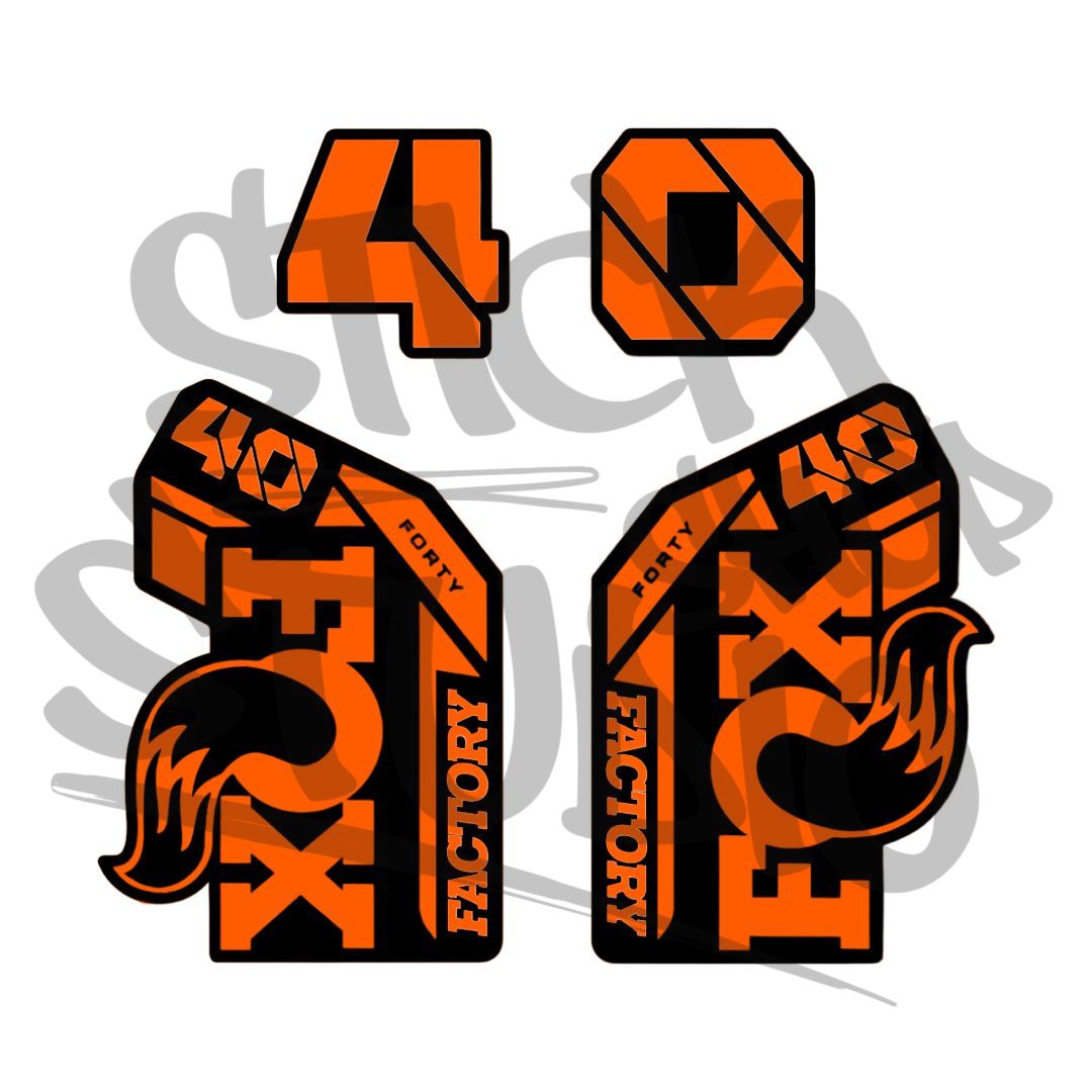 Naklejki na amortyzator Fox 40 factory float