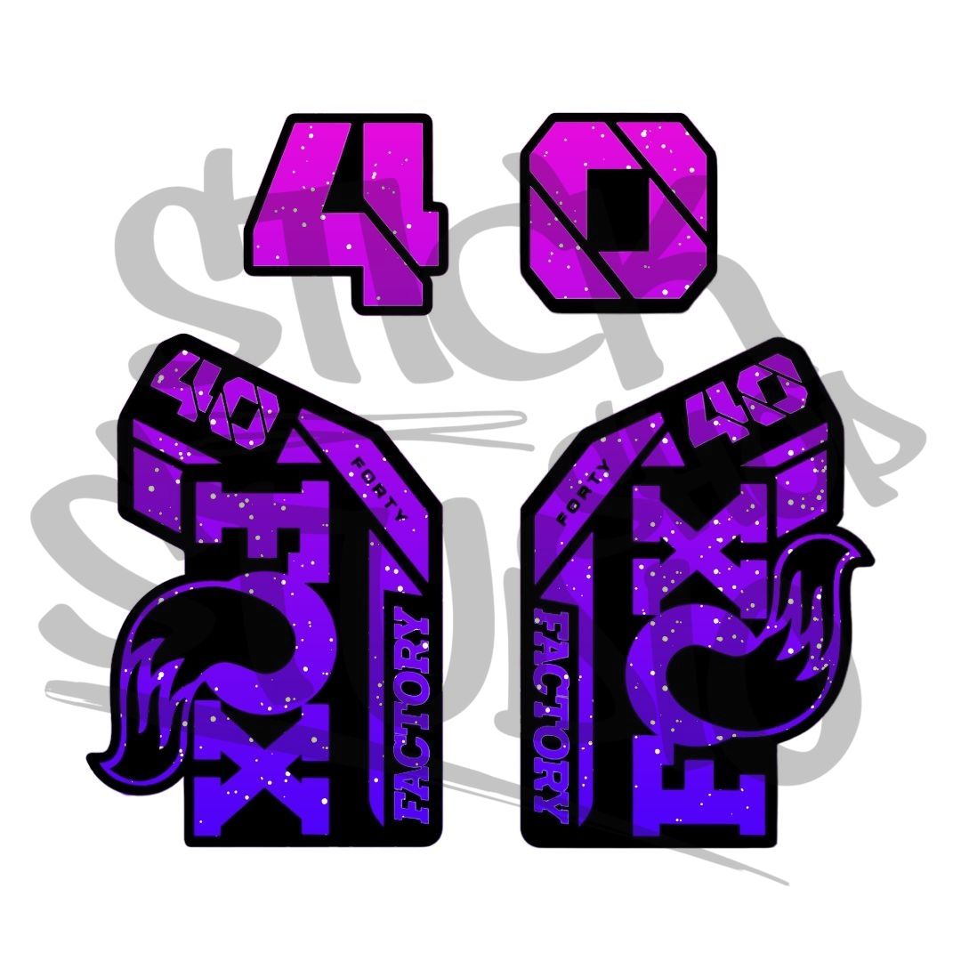 Naklejki na amortyzator Fox 40 factory float