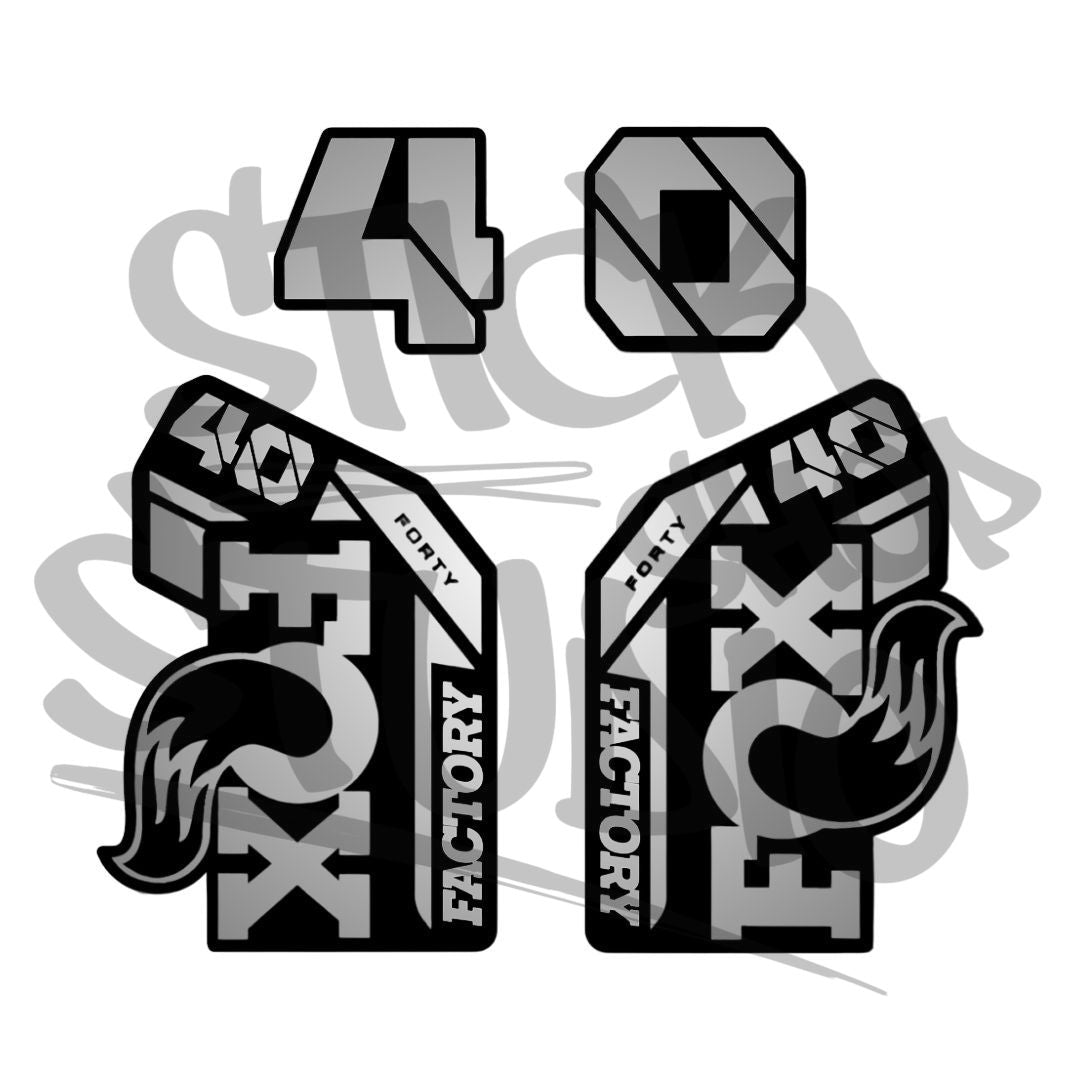 Naklejki na amortyzator Fox 40 factory float