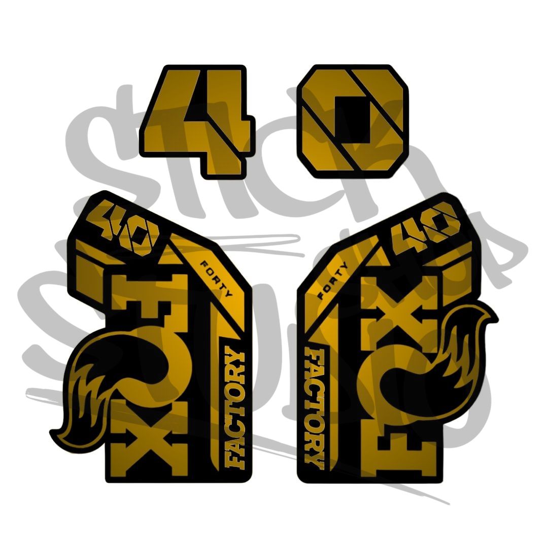 Naklejki na amortyzator Fox 40 factory float