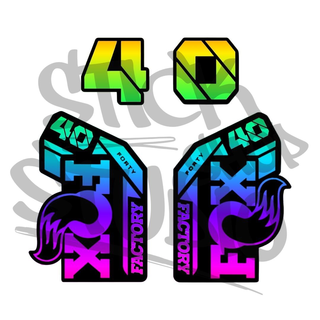 Naklejki na amortyzator Fox 40 factory float