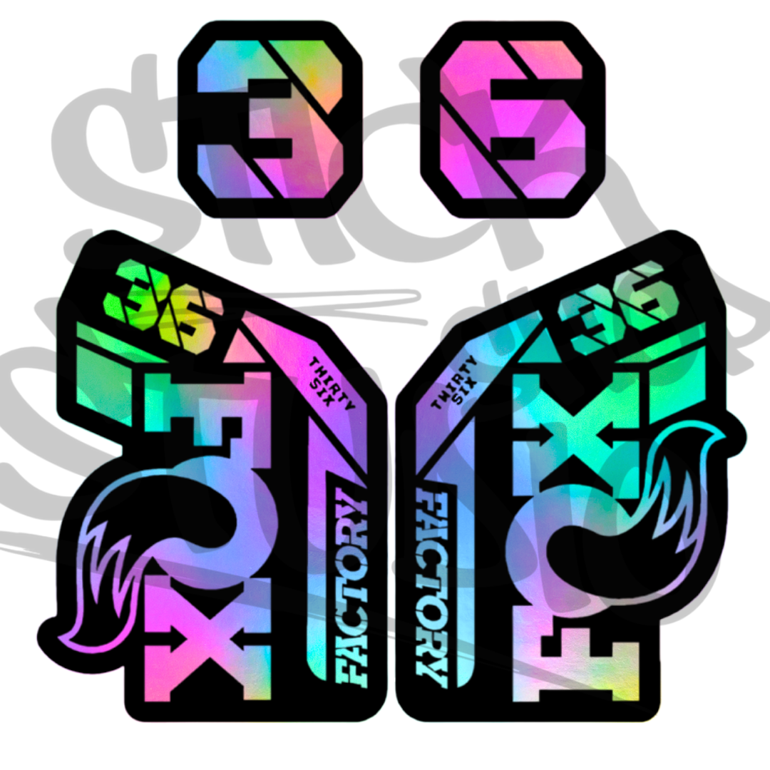 Naklejka na amortyzator Fox 36 grip 2