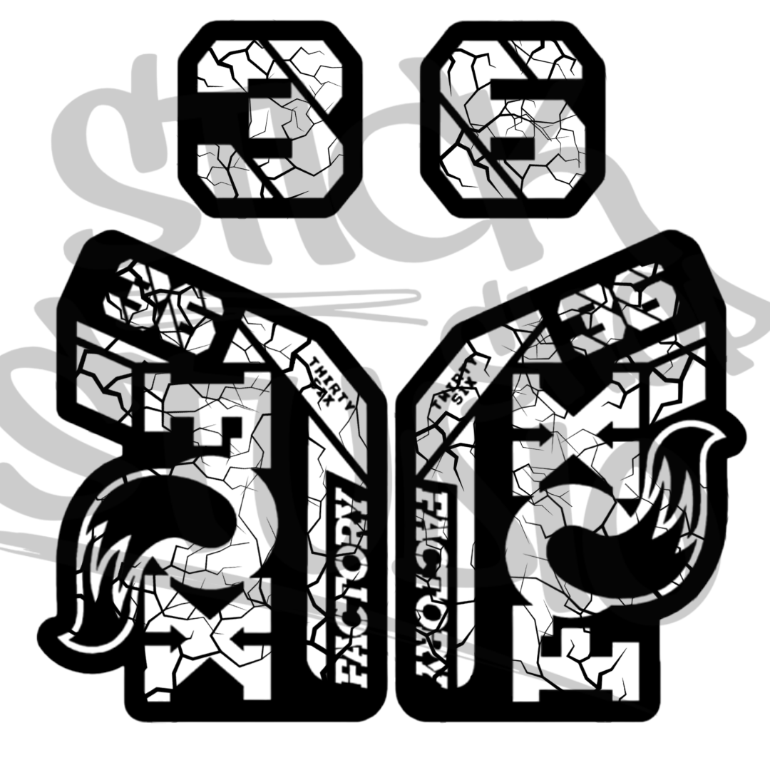 Naklejka na amortyzator Fox 36 grip 2