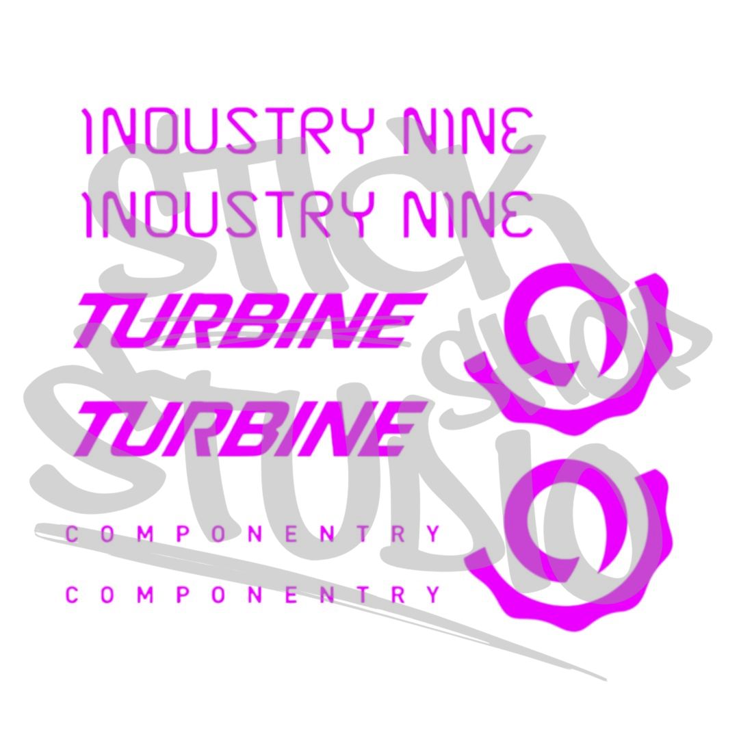 Zestaw naklejek na 2x piasta i9 Hydra (Industry Nine)