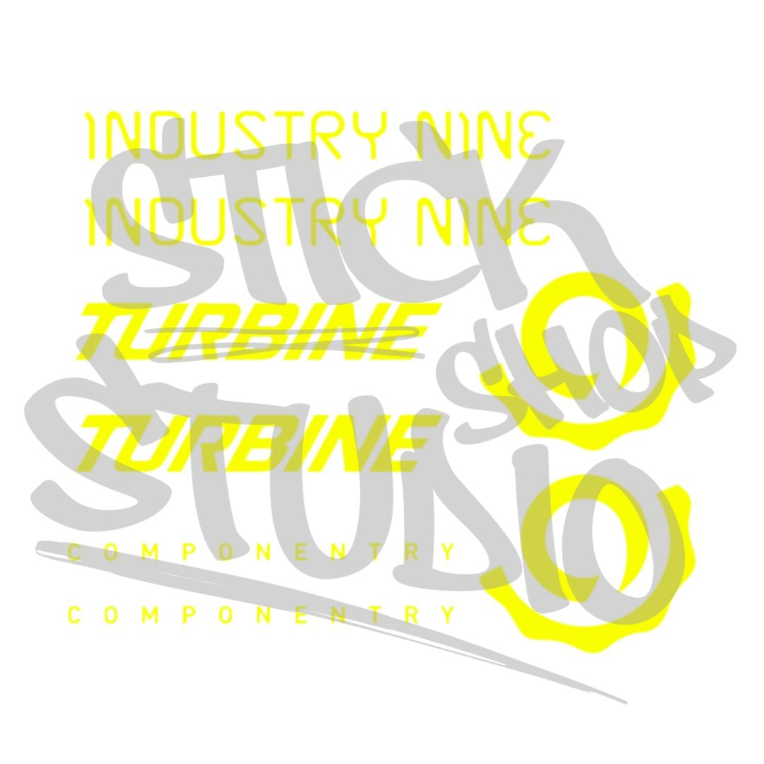 Zestaw naklejek na 2x piasta i9 Hydra (Industry Nine)