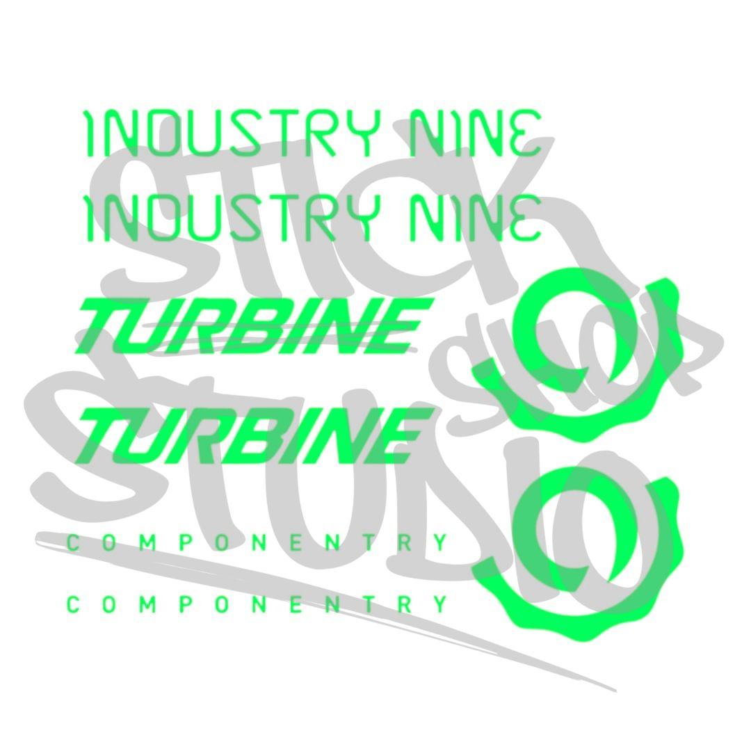 Zestaw naklejek na 2x piasta i9 Hydra (Industry Nine)