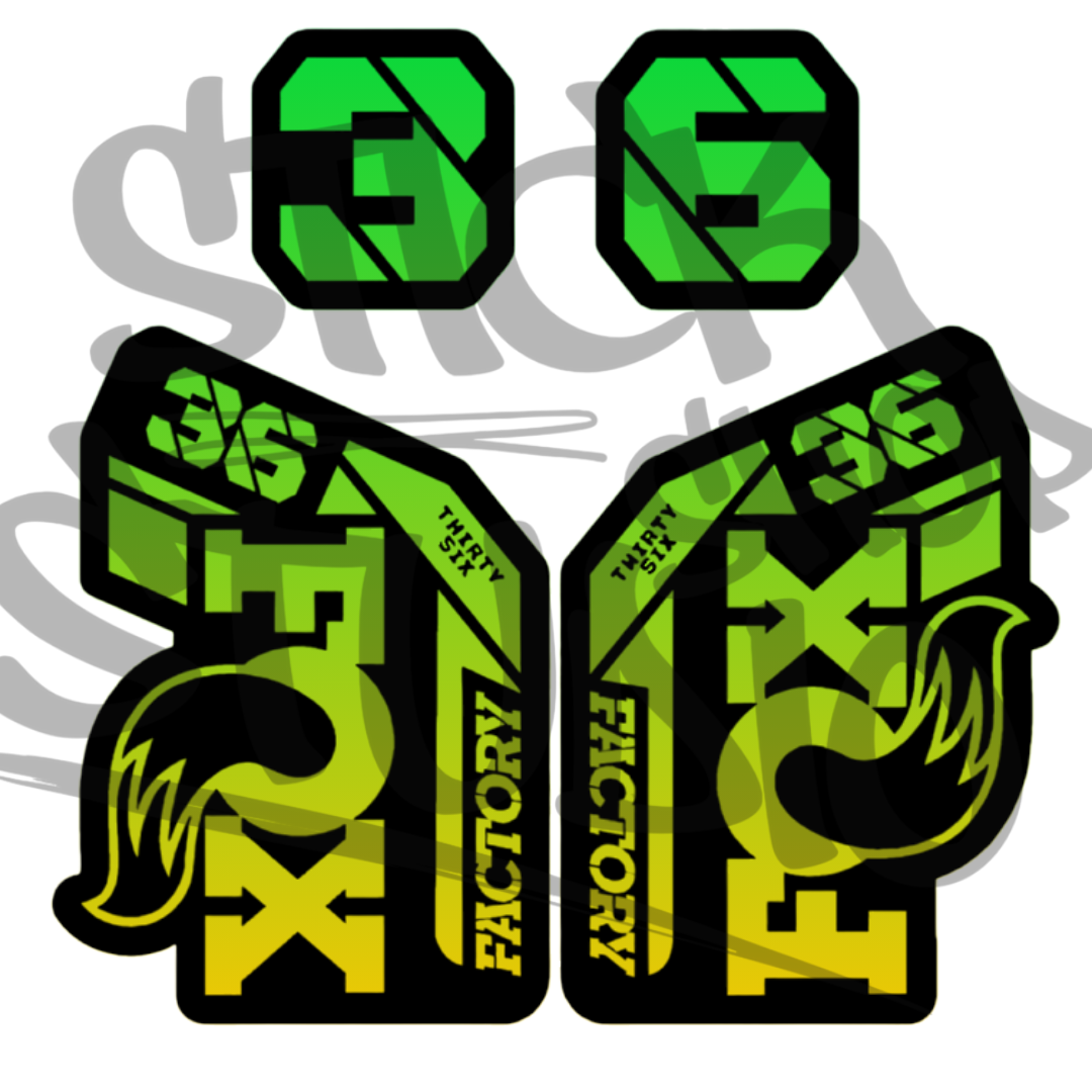 Naklejka na amortyzator Fox 36 grip 2