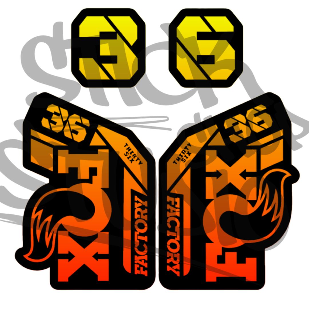 Naklejka na amortyzator Fox 36 grip 2