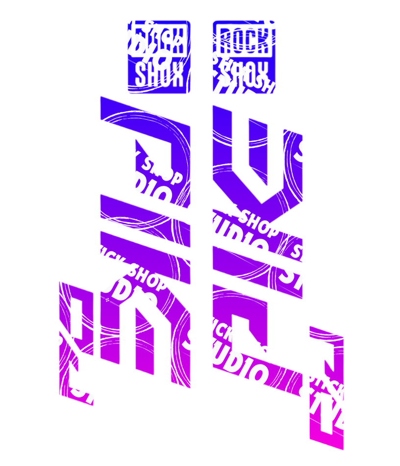 Wycinane naklejki na amortyzator Rock Shox Pike DJ (bez tła) logo decals