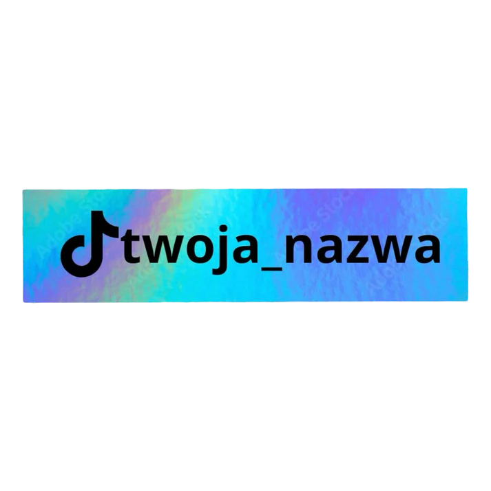 Holograficzna naklejka z twoim tiktokiem (5 szt.)